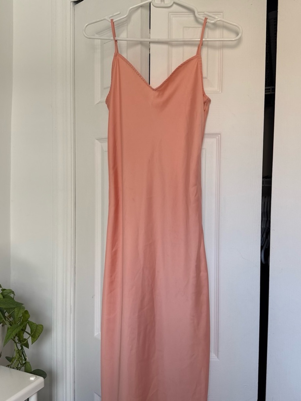 Club Monaco Coral Slip Maxi Dress